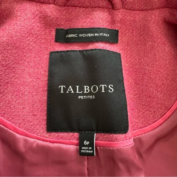 Talbots Classic Pink Pea Coat for Women - Picture 5 of 8